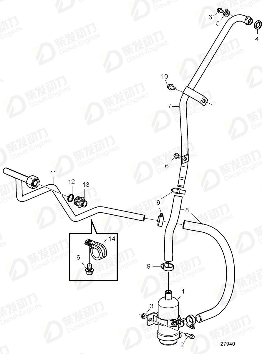 VOLVO Engine heater 22449318 Drawing